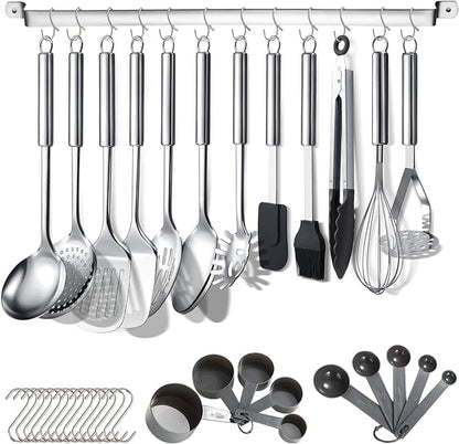 Berglander Kitchen Utensils Set 38 Pieces, Stainless Steel Cooking Utensils Set by Berglander