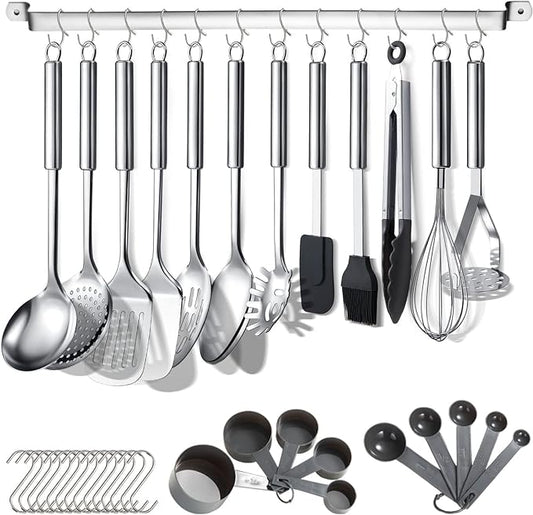 Berglander Kitchen Utensils Set 38 Pieces, Stainless Steel Cooking Utensils Set by Berglander