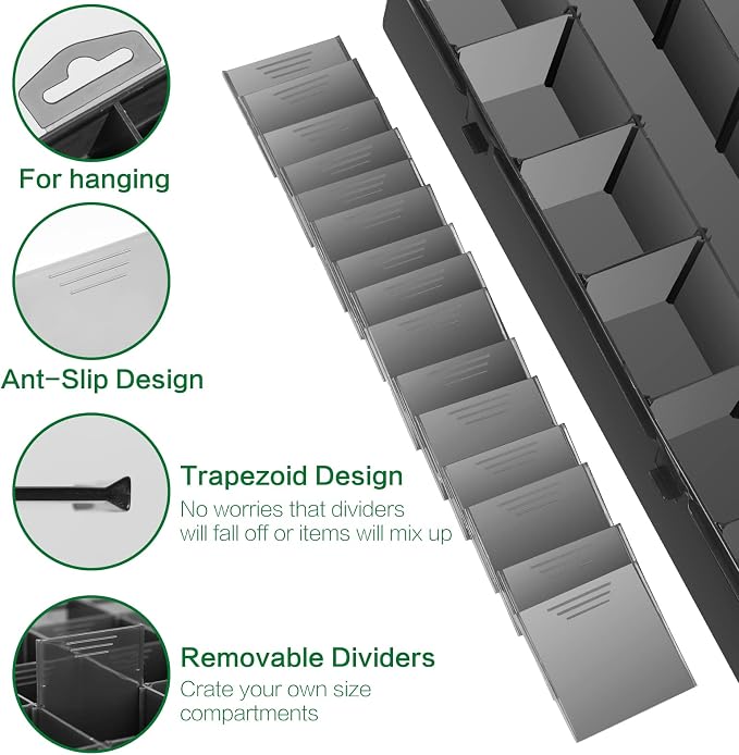 Gbivbe Large 24 Grids Plastic Organizer Box Adjustable Dividers, Art DIY Crafts - Image 2