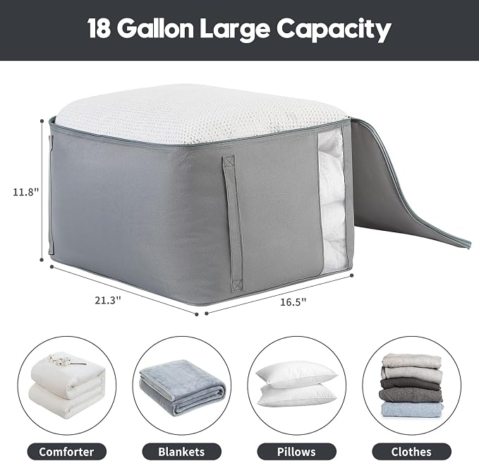 Comforter Storage Bags, Durable Oxford Fabric Clothes Organizer - Image 4