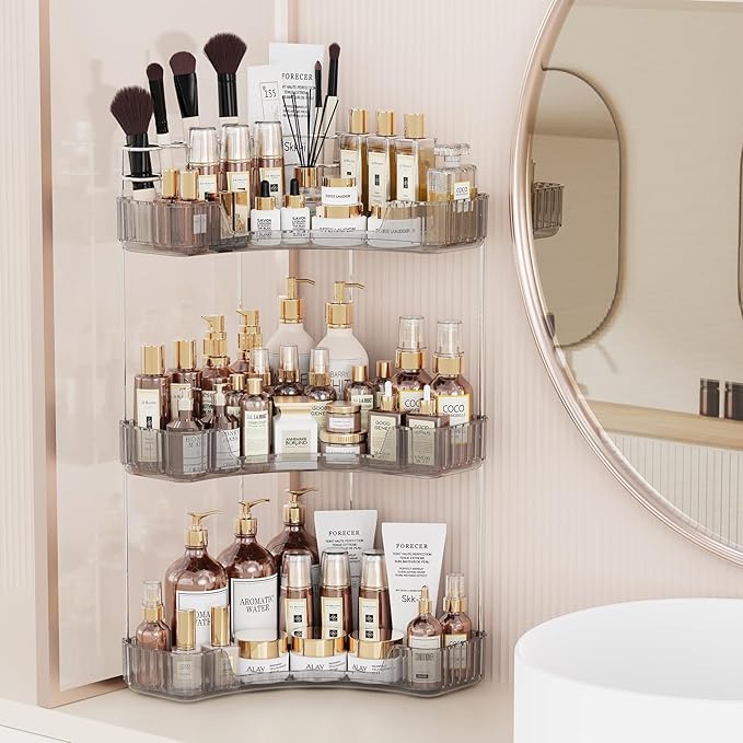 3-Tier Corner Bathroom Counter Organizer by Asayuee
