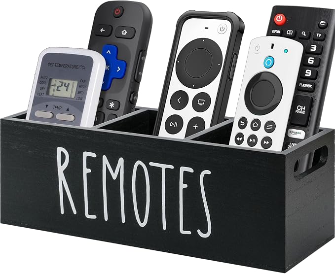 Remote Control Holder, Wooden TV Remote Holder by VACONICO