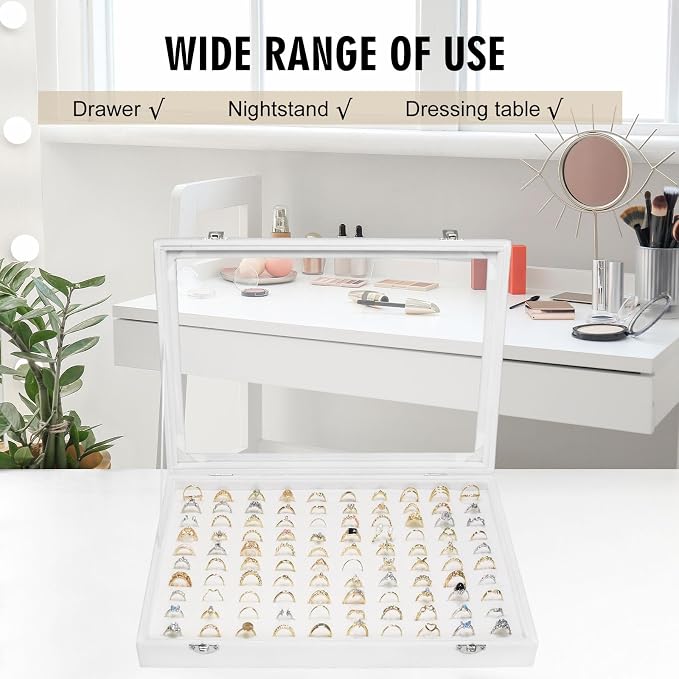 Velvet Ring Display Tray Organizer Box - Image 6