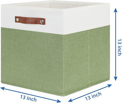 Temary 13 Inch Cube Storage Bin 4 Pack Fabric Storage Cubes Fabric Storage Bin - Image 2