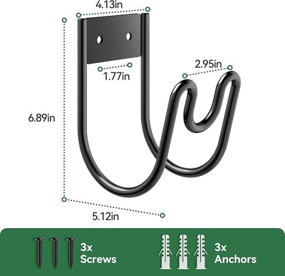 Black Metal Garden Hose Holder - Image 7