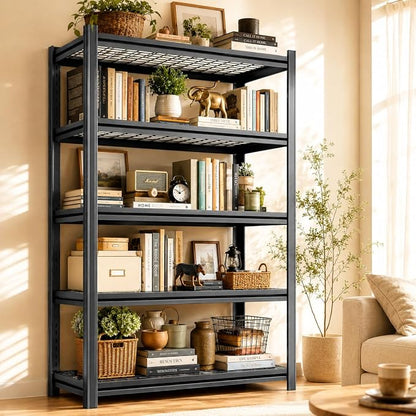 Heavy Duty Metal Bookshelf Adjustable Storage Shelving Unit by PRESTELION