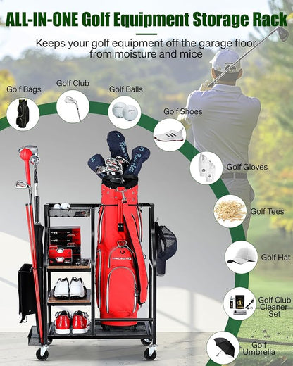 Golf Bags Storage Garage Organizer- Golf Bag Stand - Image 7