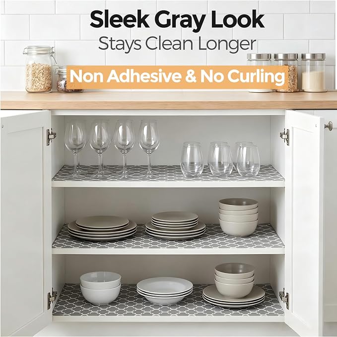 Coavas Shelf and Cabinet Liner, Non Adhesive Non Slip Waterproof Thickened - Image 5