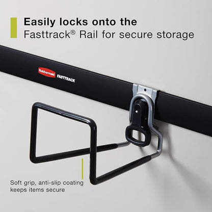 Rubbermaid Garage FastTrack Hose Hook Satin Nickel Wall Mounted Storage System - Image 4