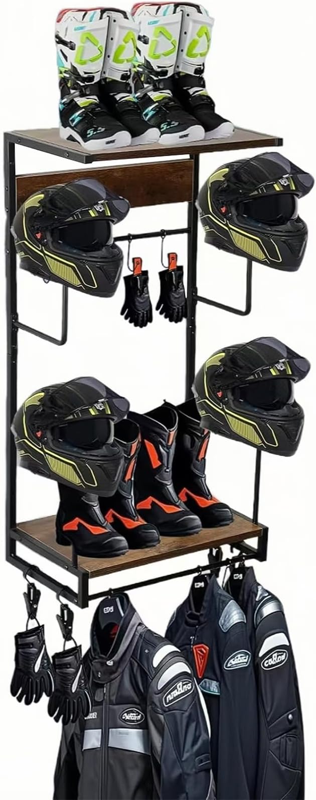 Motorcycle Helmet Rack, Wall Mount by Omiention
