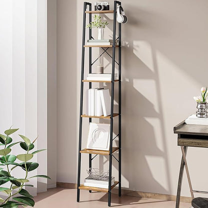 Hzuaneri Ladder Shelf, Freestanding Corner Storage Shelf | Bookcase by Hzuaneri