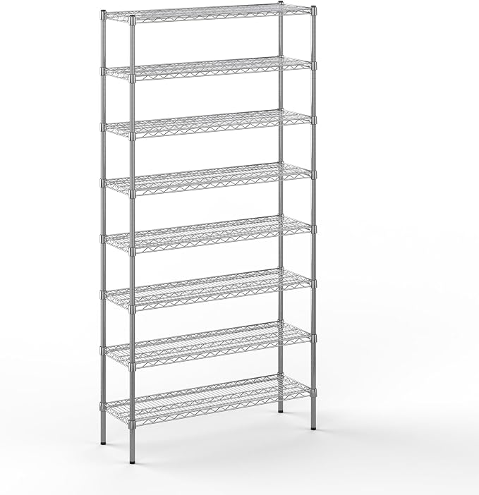 14" Deep x 42" Wide x 86" Height Wire Shelving Kit | 8-Tier | NSF Commercial by Regal+Altair
