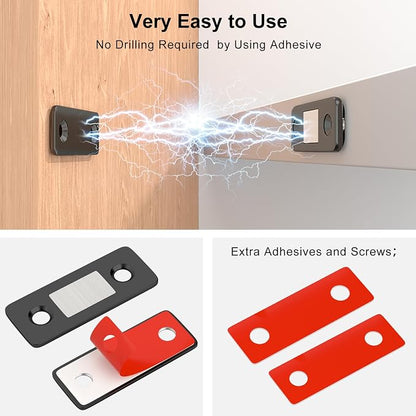Cabinet Magnetic Catch Jiayi 10 Pack Ultra Thin Cabinet Door Magnets Stick on - Image 2