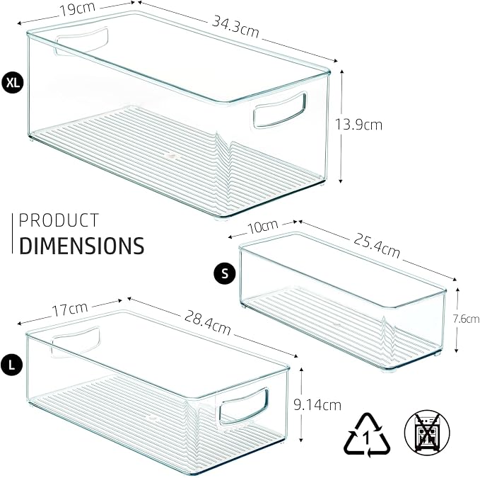 Hudgan 8 PACK Stackable Pantry Organizer Bins - Image 6