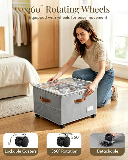Shoe Organizer for Closet with Wheels - Image 2