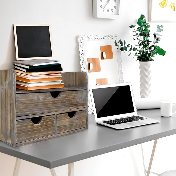 Besti Wooden Office Desk Organizer - Image 6