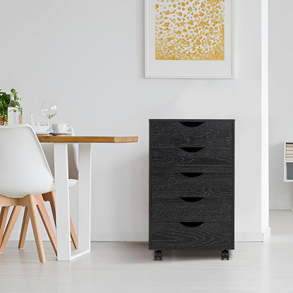 Naomi Home 5-Drawer Mobile Storage Cart Under Desk by NaomiHome