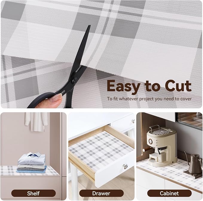 Drawer Shelf Liner for Kitchen Cabinets, Non Adhesive Slip Resistant Shelf - Image 5