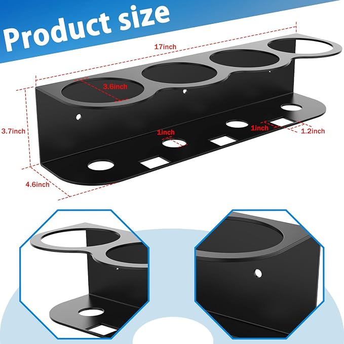 4 Spray Bottle Holder Wall Mount Hangable Space-efficient Spray Can Holder Wall - Image 2