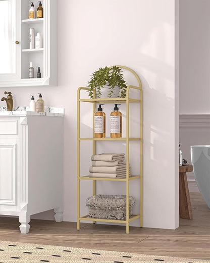 Hzuaneri Bookcase Bookshelf, Tempered Glass Bookshelves | Slim Shelving Unit - Image 7