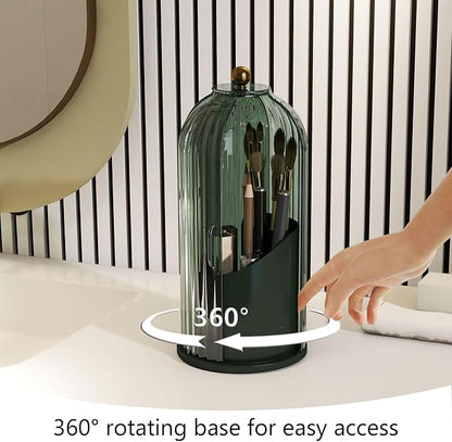 Makeup Brush Holder with Dustproof Cover 360 Rotating Makeup Brush Organizer - Image 4
