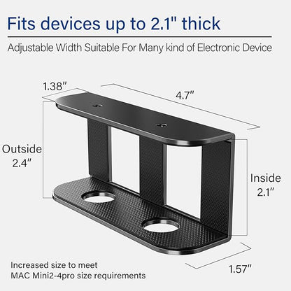 BYMECOST Under Desk Laptop Mount, Metal Under Desk Storage Holder, - Image 4