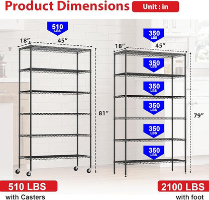 PayLessHere | 6-Tier Wire Shelf - Image 3
