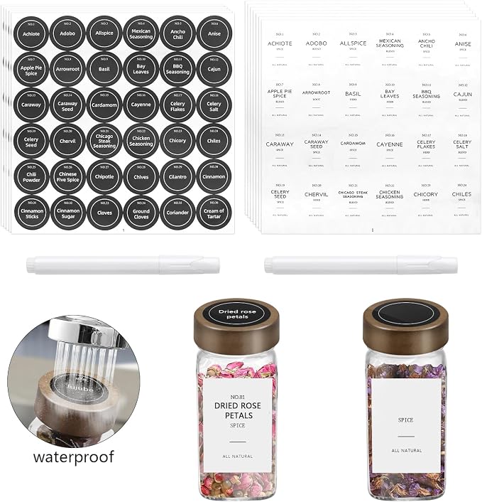 ZEHIQ 30Pcs Glass Spice Jars - Image 3
