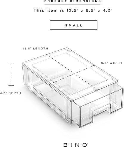BINO | Stackable Plastic Storage Drawers, Small - Image 3