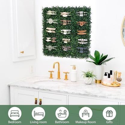 SNOWSTAR Green Grass Claw Clip Organizer Holder, 20x20 inch Hair Clip Stand - Image 5
