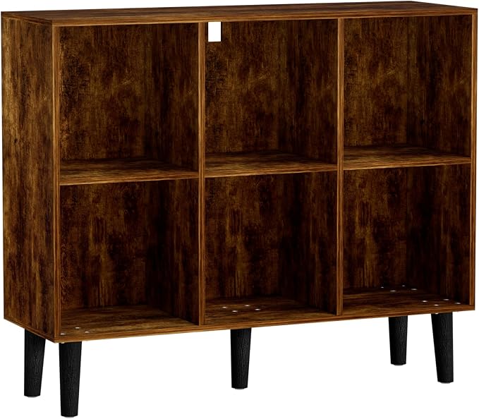 6 Cube Bookcase, Wooden Book Shelf Cube Storage Organizer - Image 6