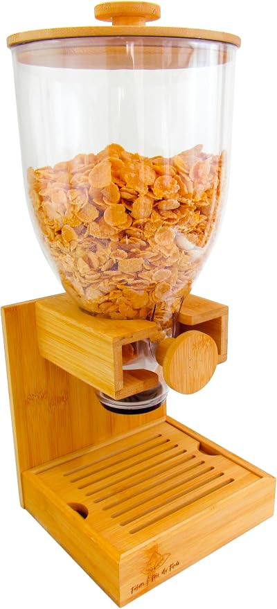 Bamboo Dispenser 3.5Liters, Cereal Dispenser, Storage Container, Snack Bar by FutureFriendlyFinds