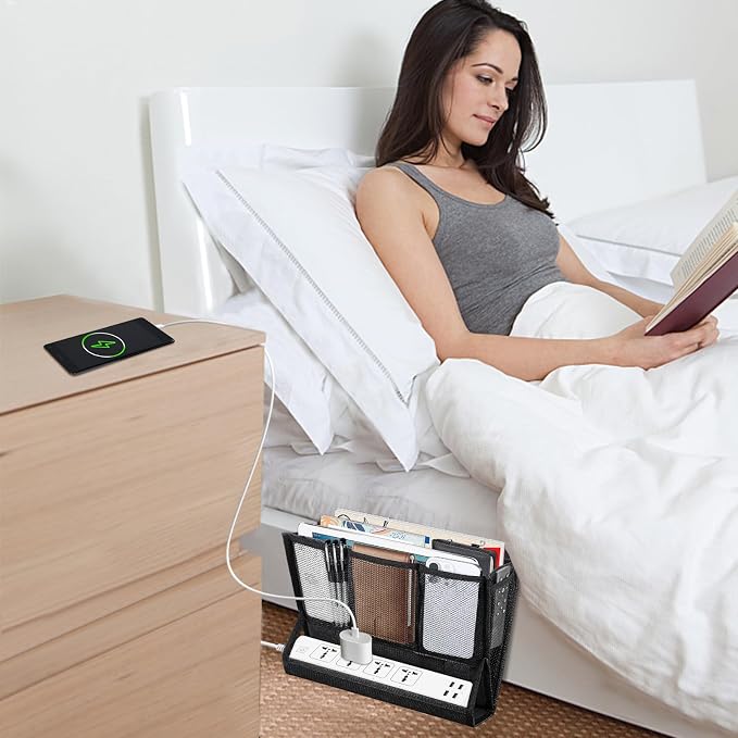 Bedside Caddy Hanging Bed Organizer Storage Bag Pocket - Image 5