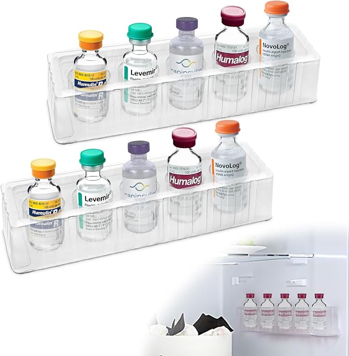 Leng Ke Insulin Refrigerator Storage Caddy - 10ml Peptide Vial Protective Holder by Lengke