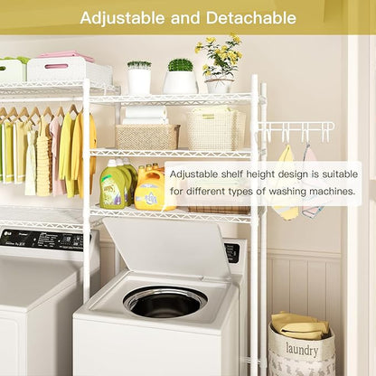 Ulif U6 Clothes Drying Rack, 5-Tier Over Washer and Dryer Laundry Room Storage - Image 5