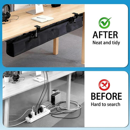 Under Desk Cable Management Tray, Fabric Tray - Image 4