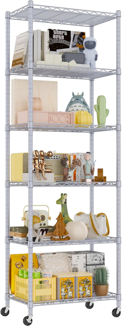 REGILLER 6 Wire Shelving Steel Storage Rack Adjustable Unit Shelves - Image 7