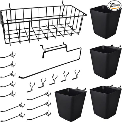 G.CORE Peg Board Organizer 21 Pack, Pegboard Accessories by GCORE