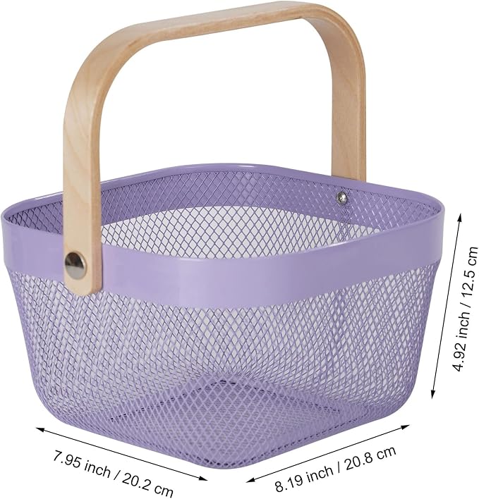 AJIODA Metal Mesh Wire Basket, Mini Steel Basket - Image 2