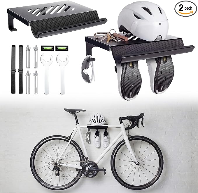 2 Pack Bike Wall Mount Rack Horizontal Indoor Bike Storage Garage Heavy Duty by Unknown