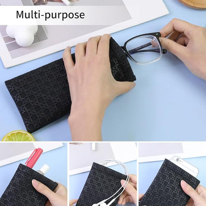 Double Eyeglass Case Soft Dual Glasses Case - Image 4