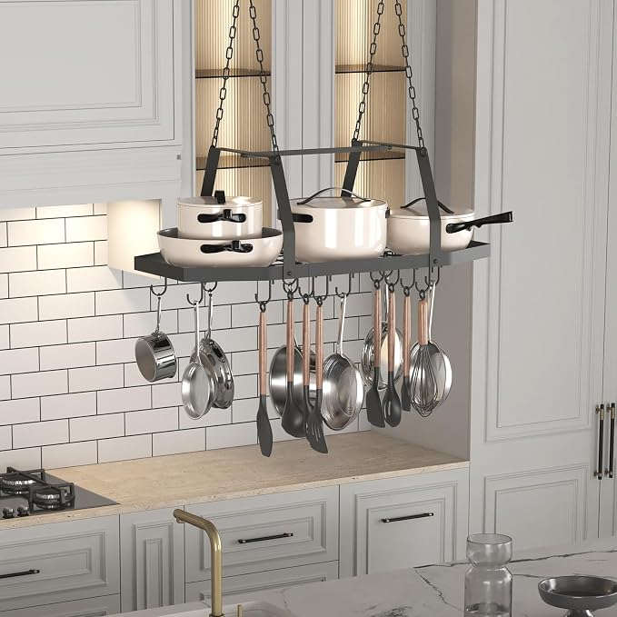 Hexagon Ceiling Pot Rack Hanging Pan Rack Hanging - Image 8