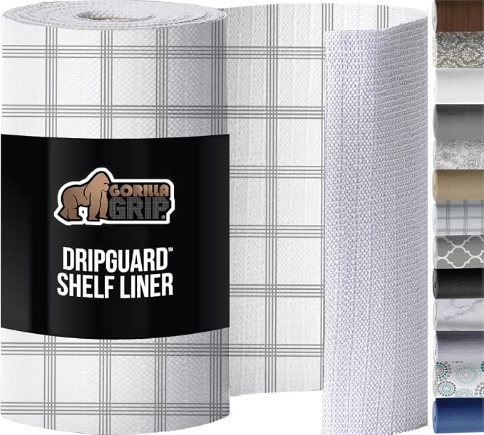 GORILLA GRIP DripGuard Shelf Liner, Non-Adhesive Drawer and Kitchen Cabinet by Unknown
