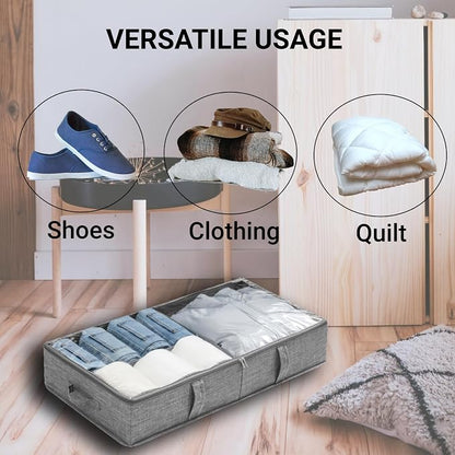 2 Packs Under Bed Storage Containers, Foldable Clothes Draw Organizers - Image 4