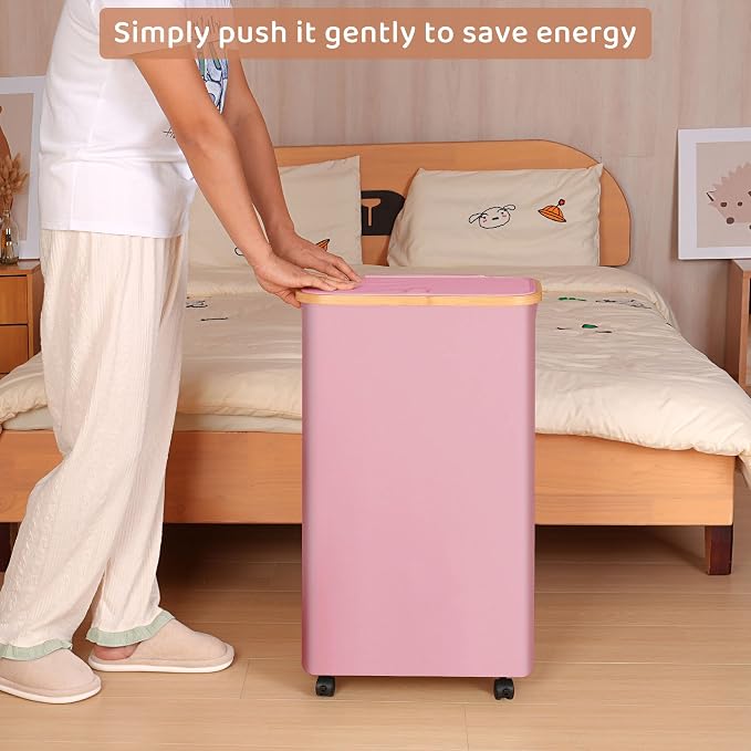 Slim Laundry Basket with Wheels, Narrow Hampers - Image 7