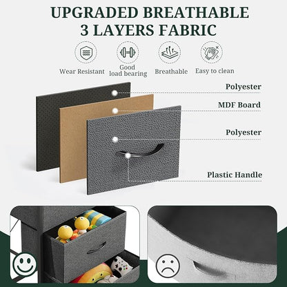 5 Drawers Dresser for Bedroom Fabric Storage Tower - Image 6