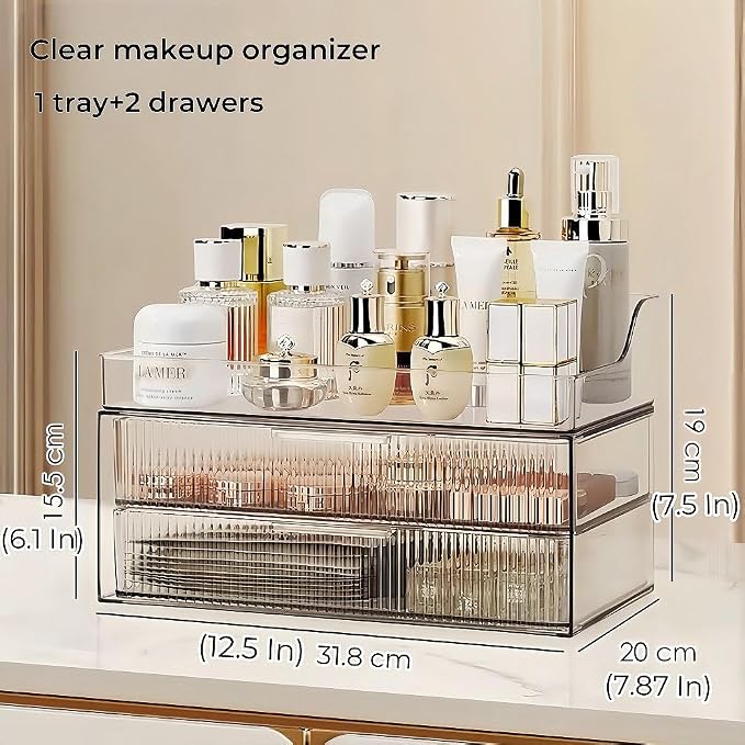 Makeup Organizer Countertop Large Cosmetic Display Cases Cosmetic Organizer - Image 4