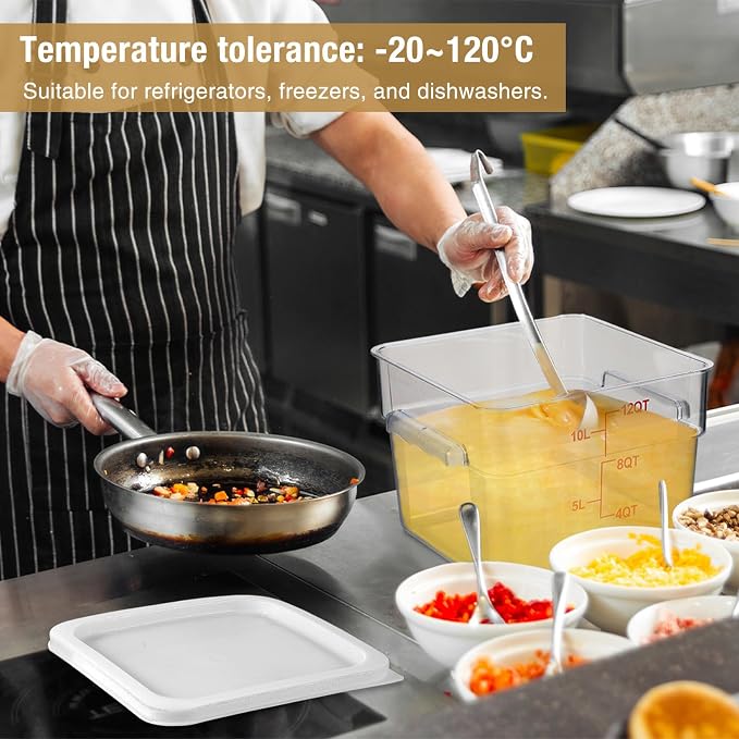 FoldTier 2 Pieces Square Food Storage Containers Polycarbonate Clear food - Image 2