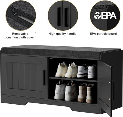 Homleke 2-Tier Storage Bench, Shoe Bench - Image 7