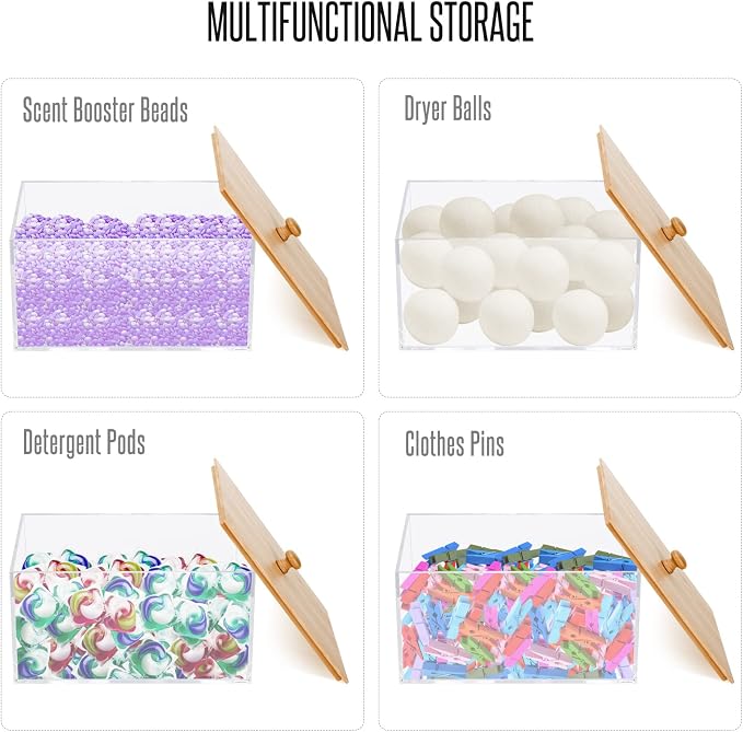 JYPS Clear Acrylic Dryer Sheet Holder - Image 7